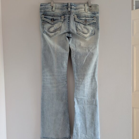Silver light wash Tuesday low boot cut jeans - authentic 2000's jeans - Picture 8 of 11